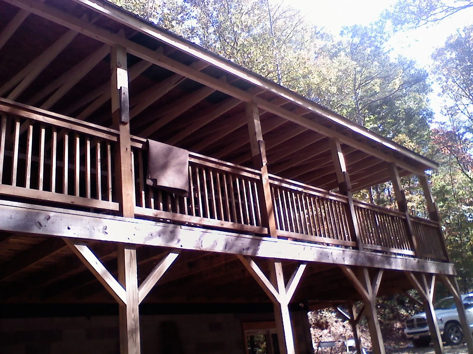 Timber framing under a new elevated porch and deck — Roof Leak Repair in Brighton by Roofing Brothers